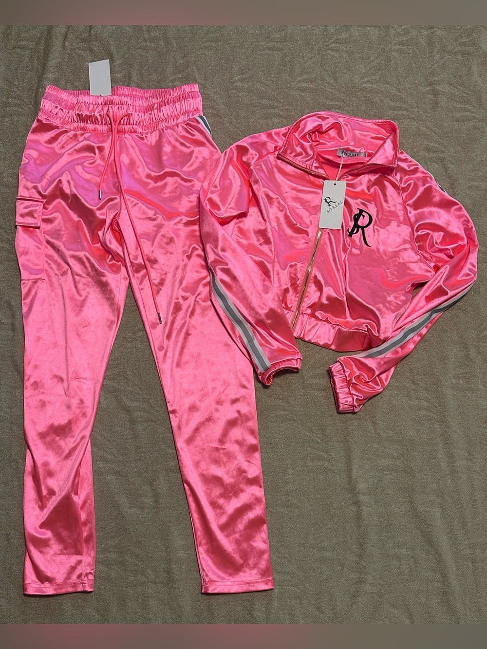 So Real Shane Justin Pink Track Suit - Picture 2 of 4